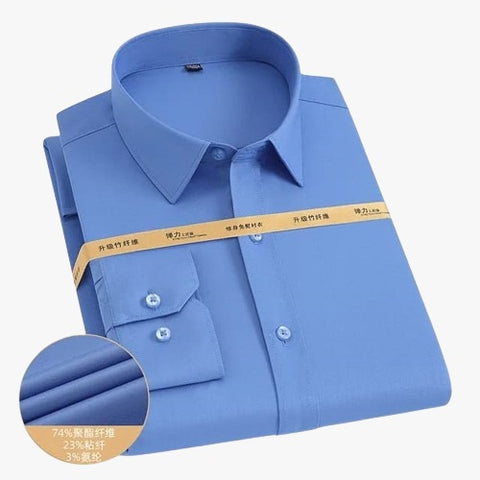 Long Sleeve Formal Shirt For Men Sky Blue product photo | OmegaBD