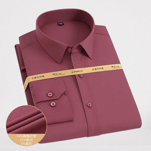 Long Sleeve Formal Shirt For Men Maroon
