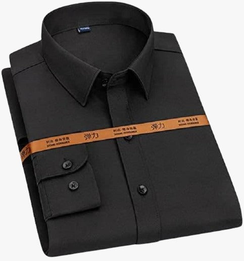 Long Sleeve Formal Shirt For Men Black