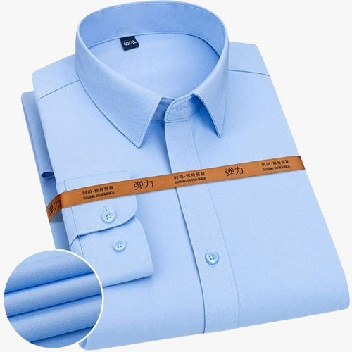 Long Sleeve Formal Shirt For Men Sky Blue product photo | OmegaBD
