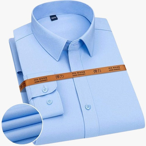 Long Sleeve Formal Shirt For Men Sky Blue product photo | OmegaBD