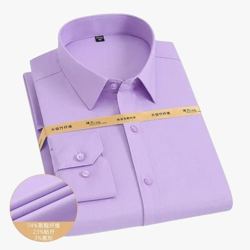 Long Sleeve Formal Shirt For Men Lavender product photo | OmegaBD