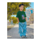 Boys Denim Pant and T-Shirt Set Graphic Prints - 11 Green Robot