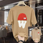 Premium Drop Shoulder T-Shirt - 11 Beige Cap W Graphic