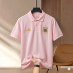 Premium Rubber Print World Cup Polo Shirt Argentina - Pink