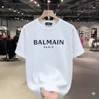 Premium Drop Shoulder T-Shirt Text Graphic Collection - White Paris Print