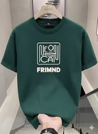 Premium Drop Shoulder T-Shirt Logo Graphic Collection - Green Square Print