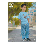 Boys Denim Pant and T-Shirt Set Panda and Graphic Prints - 19 Sky Blue Horse Graphic