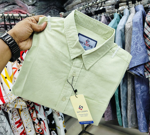 Premium Solid Shirt Light Green