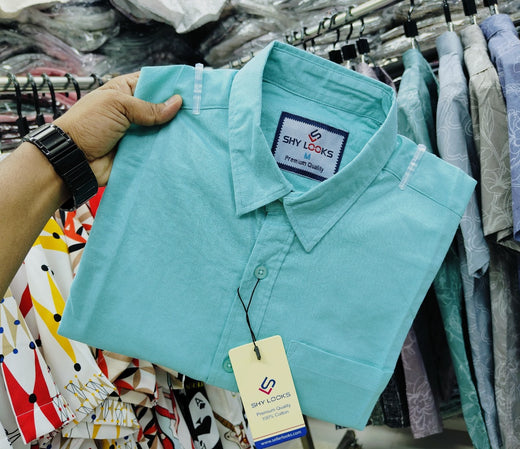 Premium Solid Shirt Mint Green