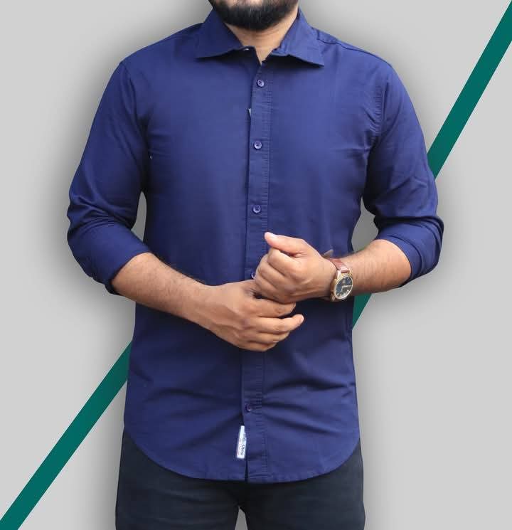Stylish Shirt Navy Blue product photo | OmegaBD