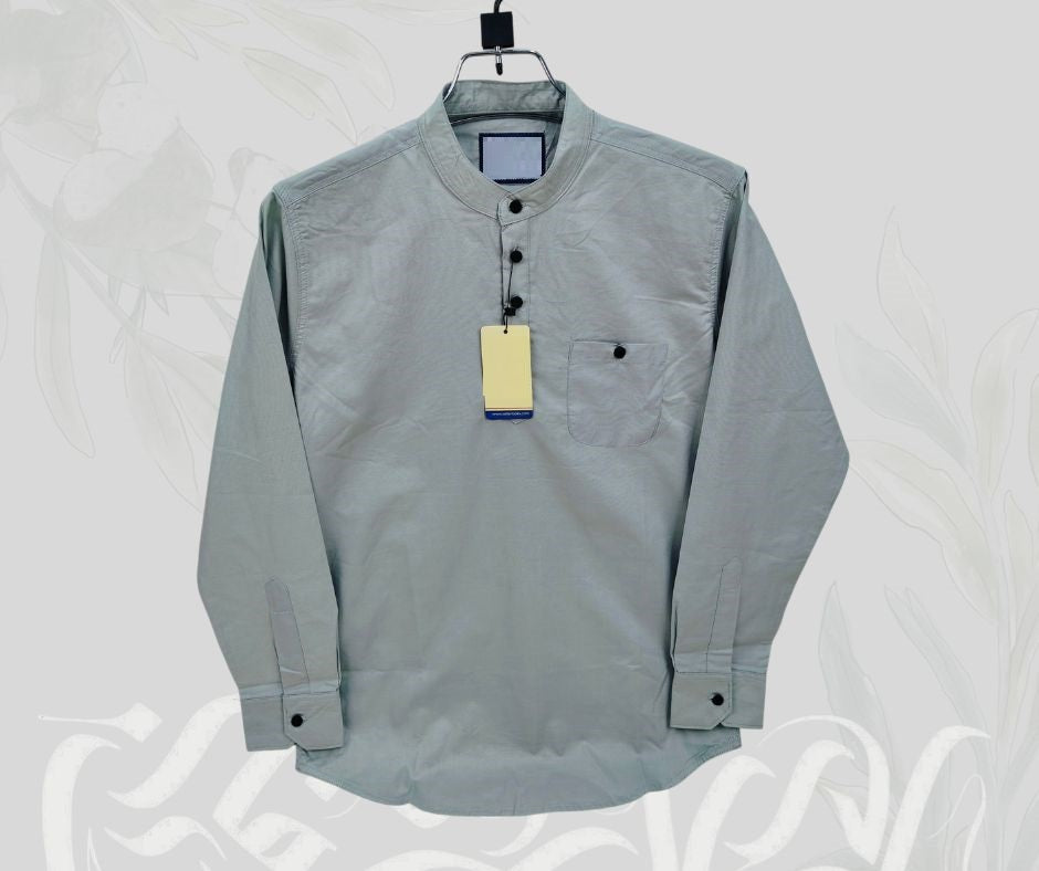Pure Cotton Katuya Shirt For Men Gray product photo | OmegaBD