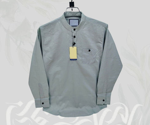 Pure Cotton Katuya Shirt For Men Gray product photo | OmegaBD