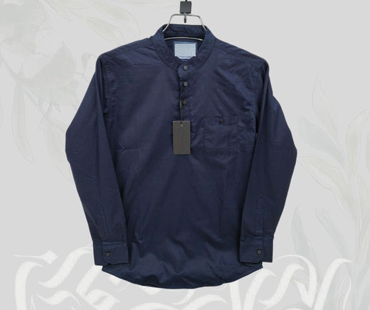 Pure Cotton Katuya Shirt For Men Navy Blue