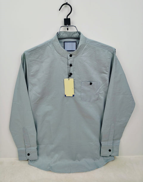 Pure Cotton Katuya Shirt For Men Light Gray product photo | OmegaBD