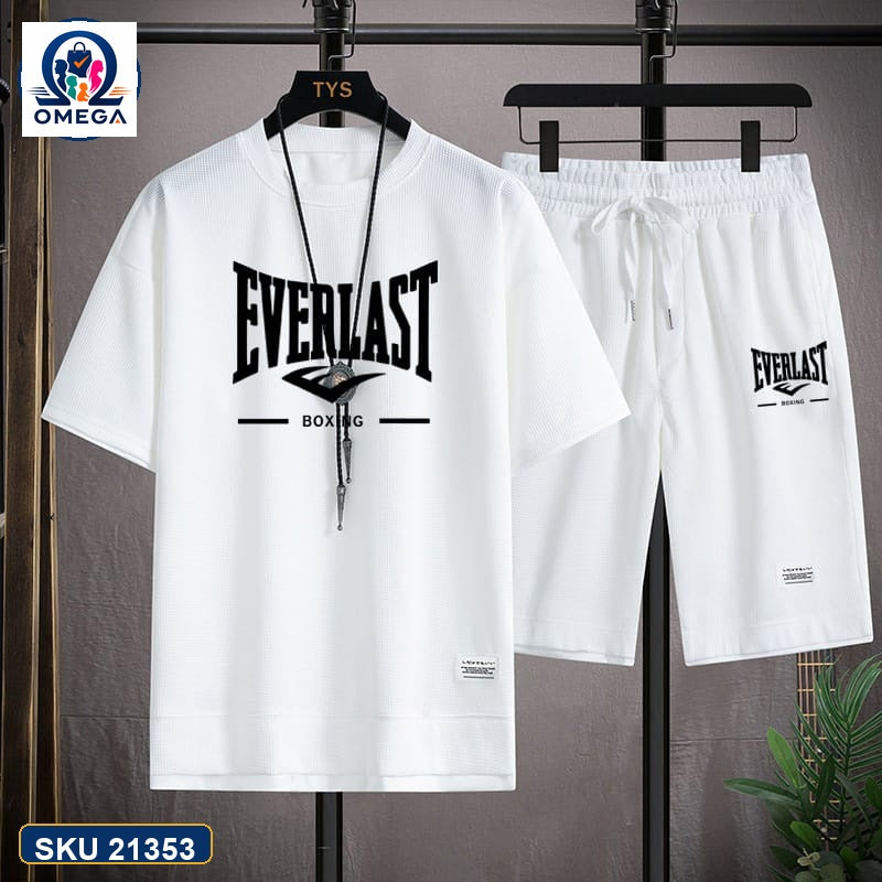 Mash T-Shirt and Shorts Combo White Everlast Boxing Graphic product photo | OmegaBD