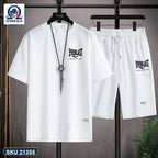 Mash T-Shirt and Shorts Combo White Everlast Small Logo product photo | OmegaBD