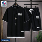 Mash T-Shirt and Shorts Combo Black Everlast Small Logo product photo | OmegaBD