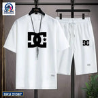 Mash T-Shirt and Shorts Combo White DC Star Logo product photo | OmegaBD