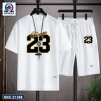 Mash T-Shirt and Shorts Combo White Chicago 23 Graphic product photo | OmegaBD