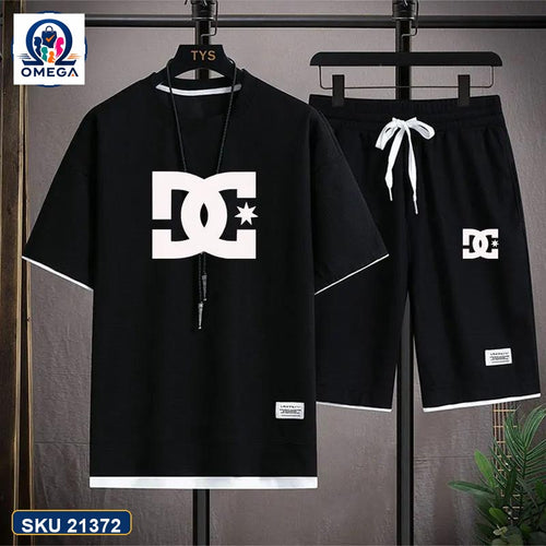 Mash T-Shirt and Shorts Combo Black DC Star Logo product photo | OmegaBD