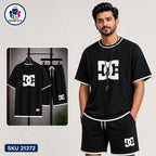Mash T-Shirt and Shorts Combo Black DC Star Logo Bangladeshi model preview | OmegaBD