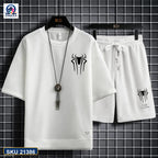 Mash T-Shirt and Shorts Combo White Spider Graphic product photo | OmegaBD