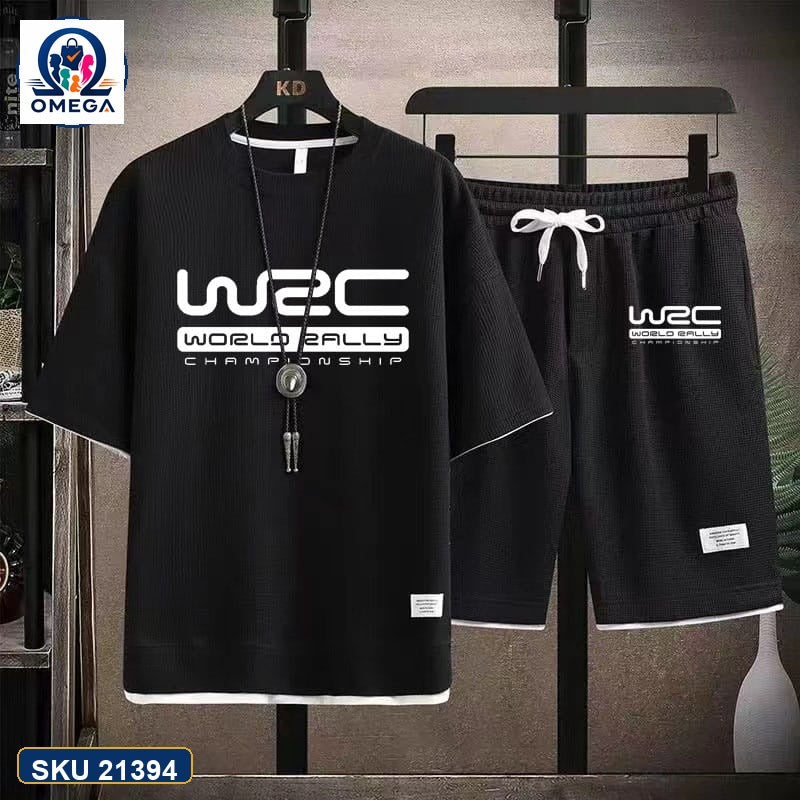 Mash T-Shirt and Shorts Combo Black WRC Racing product photo | OmegaBD