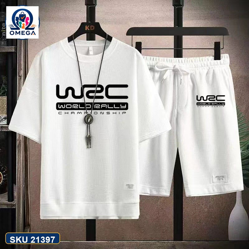 Mash T-Shirt and Shorts Combo White WRC Racing product photo | OmegaBD