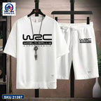 Mash T-Shirt and Shorts Combo White WRC Racing product photo | OmegaBD