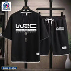 Mash T-Shirt and Shorts Combo Black WRC Racing product photo | OmegaBD