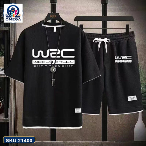Mash T-Shirt and Shorts Combo Black WRC Racing product photo | OmegaBD