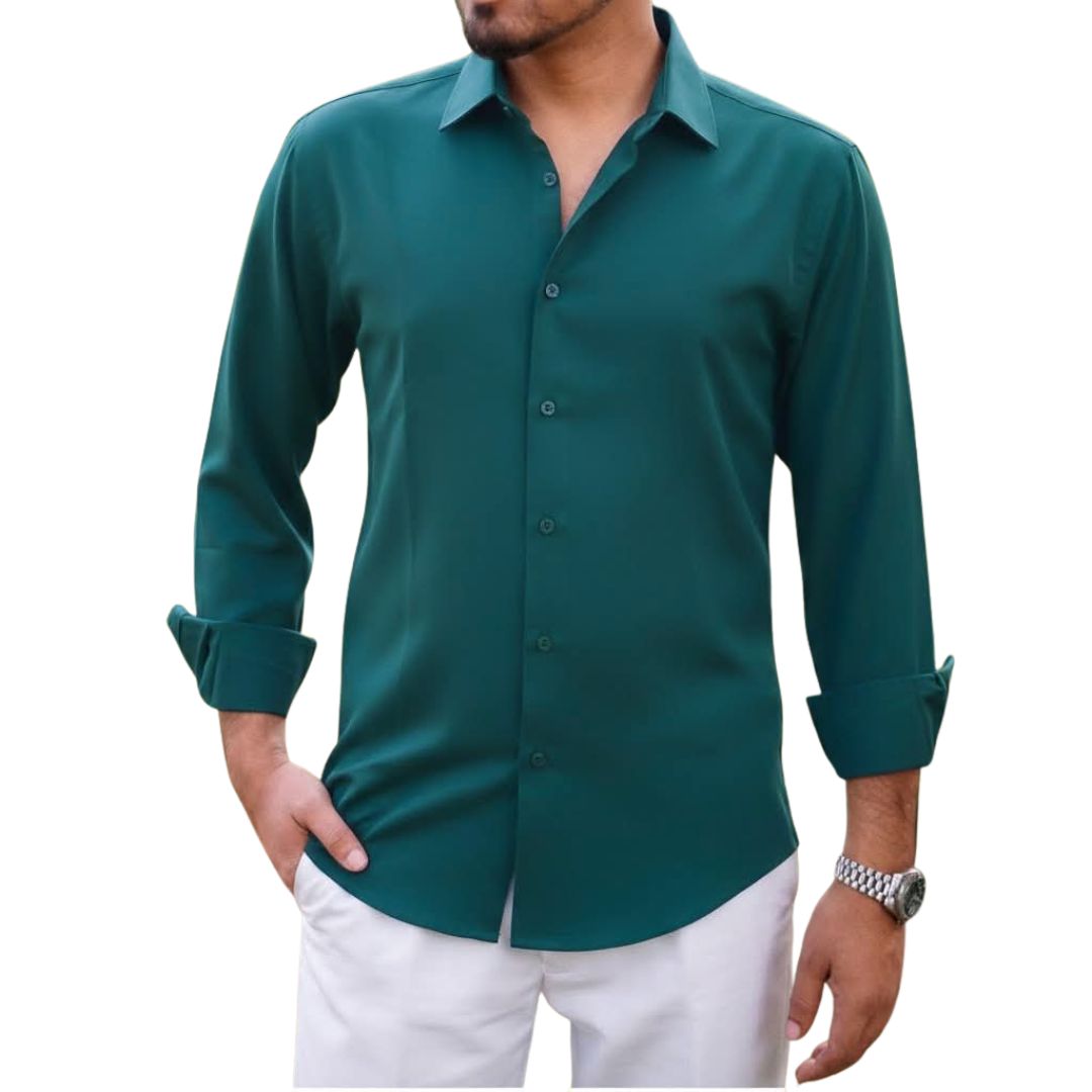 Solid Color Shirt Teal Green product photo | OmegaBD