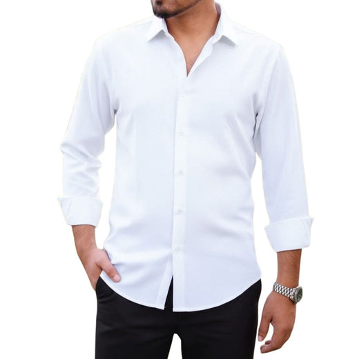 Solid Color Shirt White