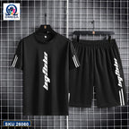 Mash T-Shirt and Shorts Combo Black Speed Stripe Text product photo | OmegaBD