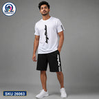 Mash T-Shirt and Shorts Combo White Speed Stripe Text Bangladeshi model preview | OmegaBD