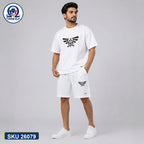 Mash T-Shirt and Shorts Combo White Wing Emblem Bangladeshi model preview | OmegaBD
