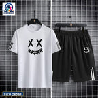 Mash T-Shirt and Shorts Combo White X Eyes Smile product photo | OmegaBD