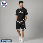 Mash T-Shirt and Shorts Combo Black Jordan Text Bangladeshi model preview | OmegaBD