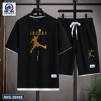 Mash T-Shirt and Shorts Combo Black Jordan Gold product photo | OmegaBD
