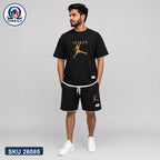 Mash T-Shirt and Shorts Combo Black Jordan Gold Bangladeshi model preview | OmegaBD