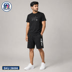 Mash T-Shirt and Shorts Combo Black Start Love Line Bangladeshi model preview | OmegaBD