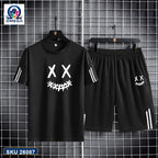 Mash T-Shirt and Shorts Combo Black X Eyes Smile product photo | OmegaBD