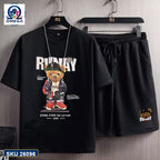 Mash T-Shirt and Shorts Combo Black Bunny Graphic product photo | OmegaBD
