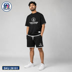 Mash T-Shirt and Shorts Combo Black Volcom Logo Bangladeshi model preview | OmegaBD