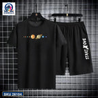 Mash T-Shirt and Shorts Combo Black Solar System Graphic product photo | OmegaBD
