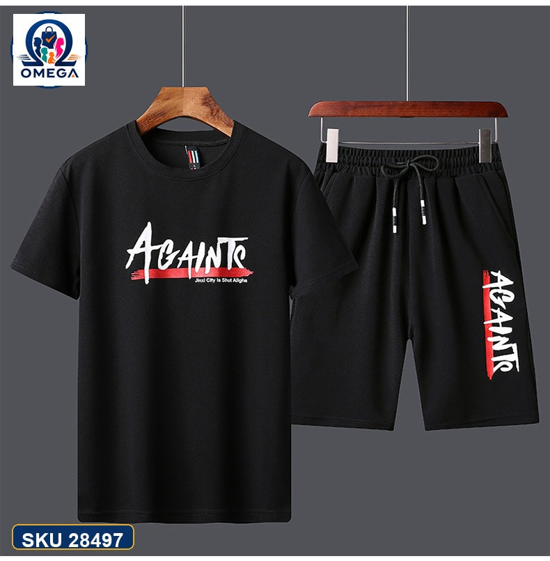 Mash T-Shirt and Shorts Combo Black Atomic Side Graphic product photo | OmegaBD