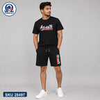 Mash T-Shirt and Shorts Combo Black Atomic Side Graphic Bangladeshi model preview | OmegaBD
