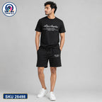Mash T-Shirt and Shorts Combo Black Los Angeles California Bangladeshi model preview | OmegaBD