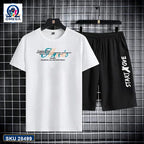 Mash T-Shirt and Shorts Combo White Surf Sports Graphic product photo | OmegaBD